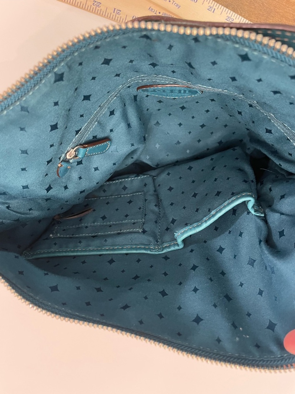 Fossil Teal Leather Maddox Hobo Shoulder Bag - Picture 6 of 12